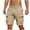 Khaki, variant on Cargo Shorts for Men Classic-Fit Solid Color Knee Length Work Shorts with Pockets Casual Trandy Summer Mens Shorts