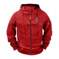 thumbnail image 5 of Men’s Full Zip Hooded Sweatshirt Casual Athletic Fit Long Sleeve Hoodie with Arm Pocket and Front Pockets for Workout Outdoor, 5 of 5