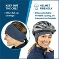thumbnail image 4 of TrailHeads Ponytail Headband - Adrenaline Series | Women’s Running Headband with Reflective Accents - heather navy, 4 of 5