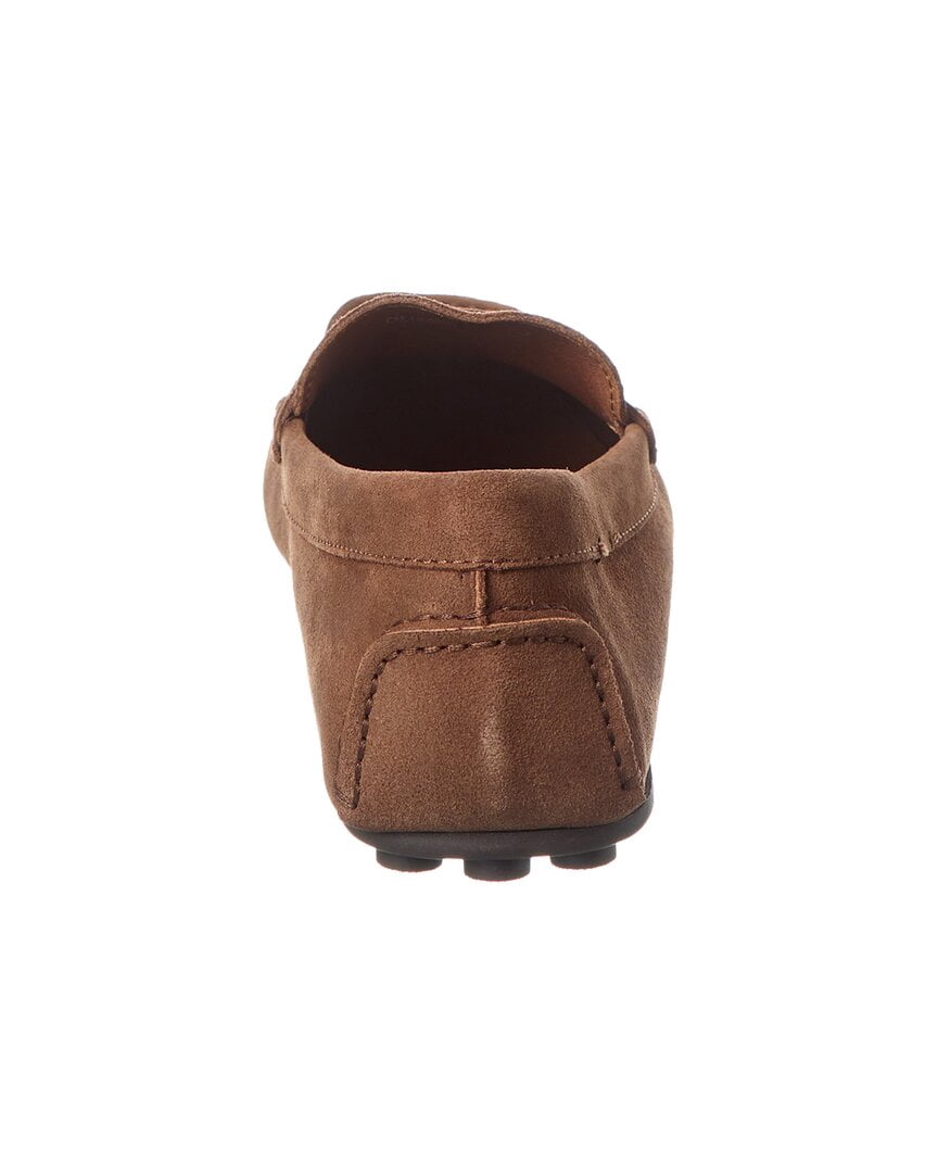 Aquatalia Lucca Weatherproof Suede Loafer, 7, Brown  display picture 1