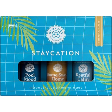 Staycation Essential Oil Blends Set of 3 for Diffuser  Massage or Topical Use | Includes Home Sweet Home  Pool Mood & Restful Calm | 10 ML