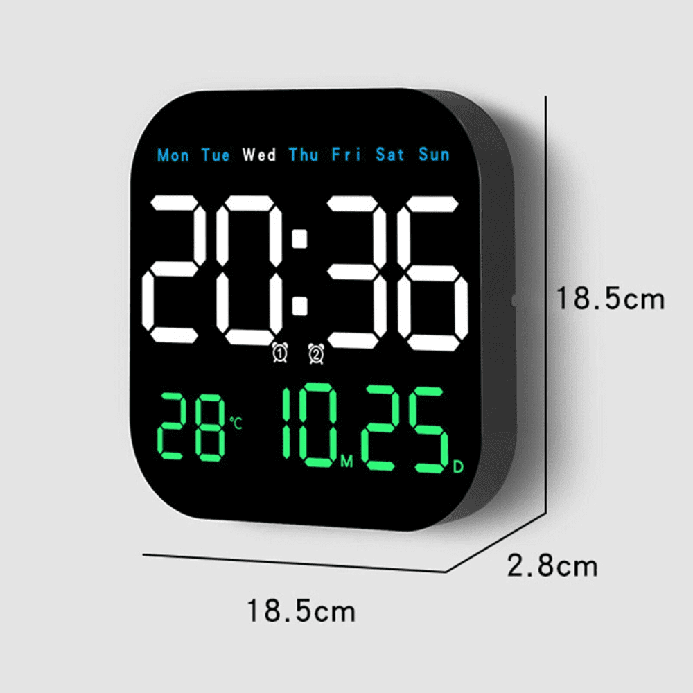 Digital Large Big Jumbo LED Wall Desk Clock Display With Calendar Temperature