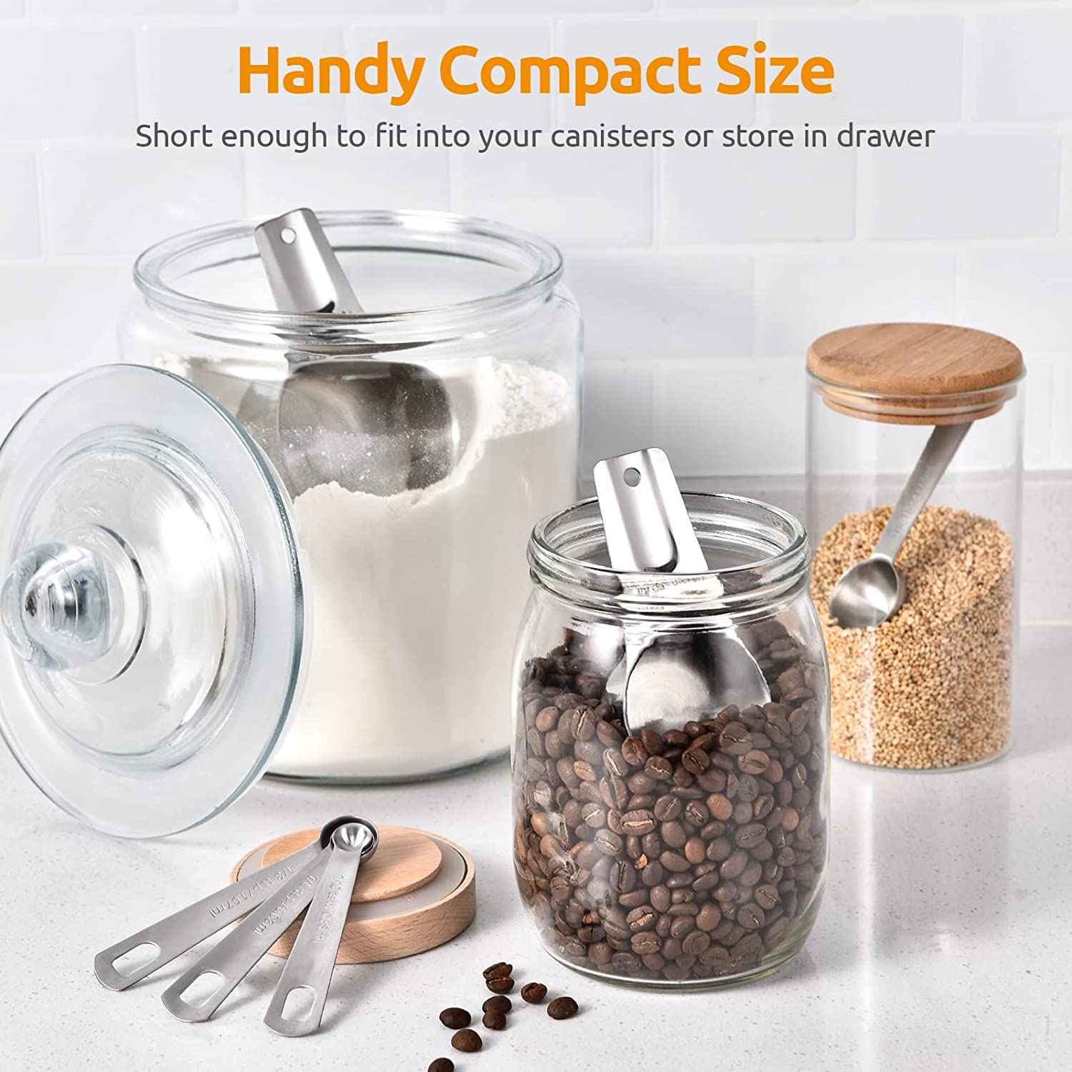 U-Taste 15-Piece Measuring Cups and Spoons Set, Stainless Steel photo 7