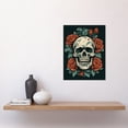 thumbnail image 2 of Skull Roses Old School USA Tattoo Ink Body Art Rockabilly Americana 50s Unframed Wall Art Print Poster Home Decor Premium, 2 of 3