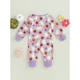 thumbnail image 2 of My First Halloween Baby Girl Boy Outfit Pumpkin Ghost Romper Jumpsuit Long Sleeve Zipper One Piece Playsuit, 2 of 6