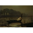 thumbnail image 2 of Grimshaw, John Atkinson 14x11 Gold Ornate Wood Framed with Double Matting Museum Art Print Titled - The Lady of Shalott, 2 of 4
