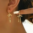 thumbnail image 2 of Minimalist Geometric Diamond Hollow Earrings for Elegant Fashion Statement, 2 of 10