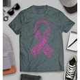 thumbnail image 3 of S4E Men's Pink Ribbon Word Montage T-Shirt X-Large Dark Heather, 3 of 4