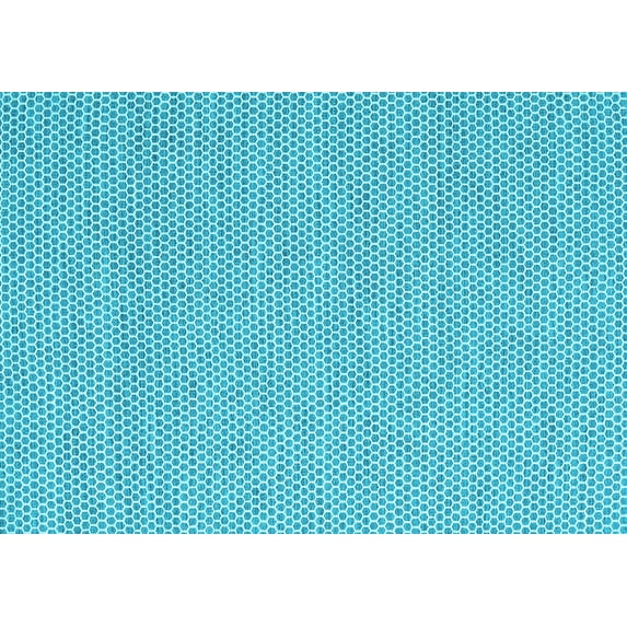 Ahgly Company Indoor Rectangle Abstract Light Blue Contemporary Area Rugs, 4' x 6'