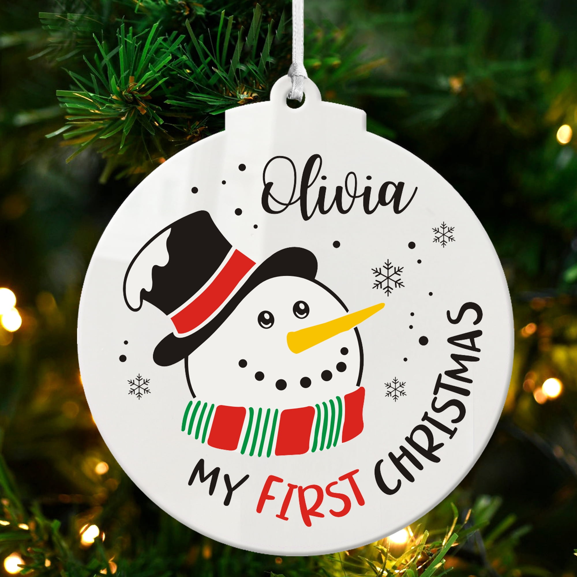 Personalized Baby's First Christmas Ornaments 2024 - My First Christmas - Xmas Tree Decoration - Newborn Baby Gift