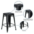 thumbnail image 6 of Flash Furniture Commercial Grade 24" High Backless Distressed Black Metal Indoor-Outdoor Counter Height Stool, 6 of 10