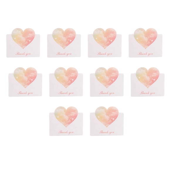 3D Card Valentine's Day Fresh Card Thank You And Blessing Small Card (10 Per Pack)
