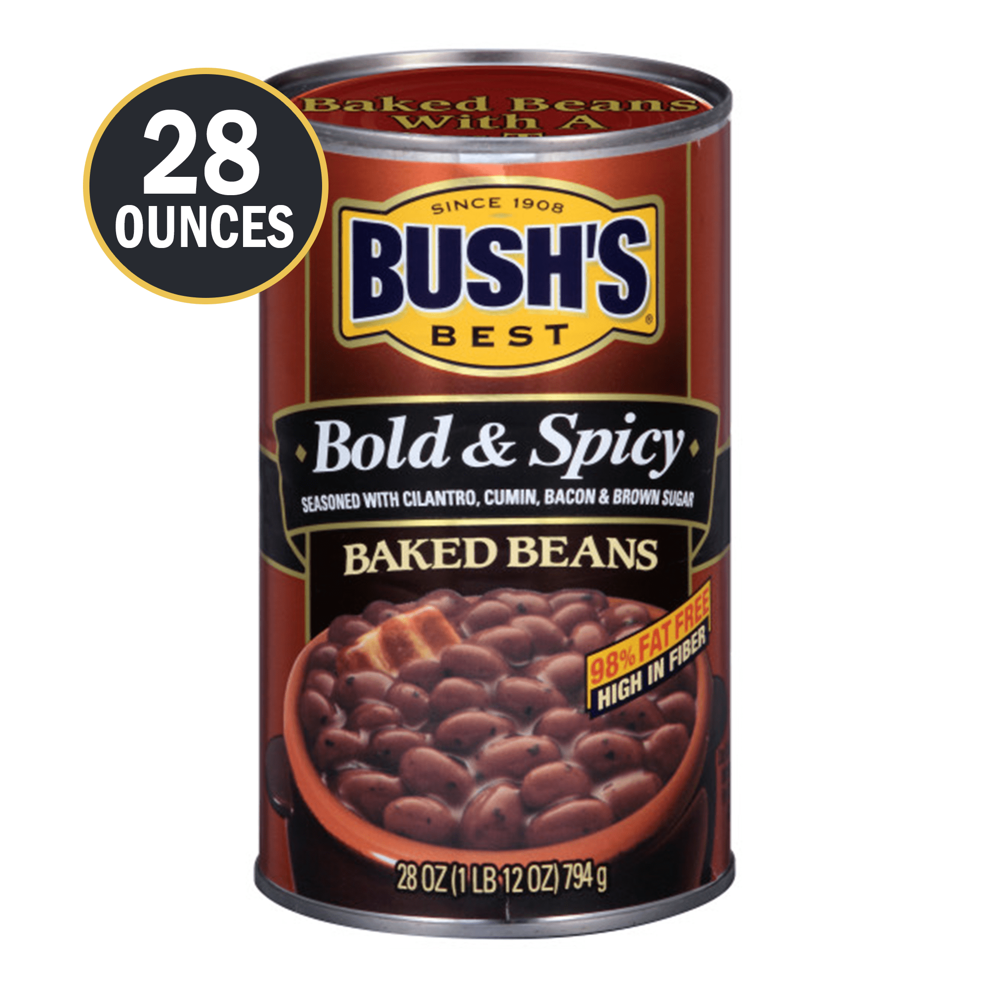 Bush's Bold and Spicy Baked Beans, Canned Beans, 28 oz