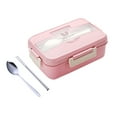 thumbnail image 1 of Mistaha 3 PCs Wheat Straw Lunch Box Set| 3 Compartments Food Meal Containers with Stainless, 1 of 8