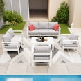 thumbnail image 2 of ELPOSUN  Aluminum Patio Furniture Set, Metal Patio Furniture Outdoor Couch, Aluminum Patio Chairs, 2 of 8