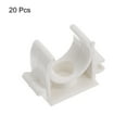 thumbnail image 3 of 20Pcs U-type Tube Pipe Fitting Clamps Clips Connectors Inner 20mm White Splicable Snap Connection for Hose Electrical Conduit Home Furnishing, 3 of 6