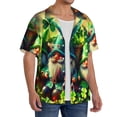 thumbnail image 2 of Fotbe St. Patrick's Day USA Flag Camisa Estampada de Manga Corta para Hombre, Casual de Verano, Estilo Playero, Sin Arrugas-3X-Large, 2 of 5