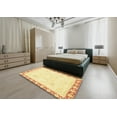thumbnail image 5 of Ahgly Company Machine Washable Indoor Square Abstract Orange Area Rugs, 7' Square, 5 of 7