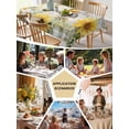 thumbnail image 5 of Sunflower Bee Tablecloth Square Table Cloth 60x60 , Waterproof Tablecloth Outdoor Table Cloth, Vintage Summer Botanical Farmhouse Washable Table Cover for Kitchen Dining Party, 5 of 8