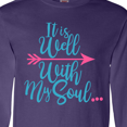thumbnail image 4 of Inktastic It is Well with My Soul Pink Arrow Long Sleeve T-Shirt, 4 of 5