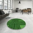thumbnail image 4 of Ahgly Tapis d'Intérieur Lavable en Machine Carré Vert Émeraude Profond, 3 Pieds Carré, 4 of 7