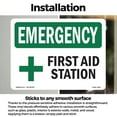 thumbnail image 3 of First Aid Station OSHA Emergency Vinyl Decal Label 14 Inch x 10 Inch - 5 Pack, 3 of 6