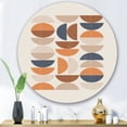 thumbnail image 1 of Designart - Abstract Sun and Moon S In Blue and Orange - Modern Metal Circle Wall Art, 1 of 5