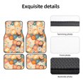 thumbnail image 4 of LAKIMCT Retro Funky Flowers Car Mats, Neoprene Front Rear Floor Mats for Cars, Waterproof Anti-Slip Car Floor Mats Full Set, Universal(4 Pcs), 4 of 6