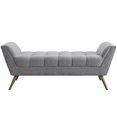 thumbnail image 2 of Hawthorne Collection Fabric Bedroom Bench in Expectation Gray, 2 of 6
