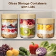 thumbnail image 5 of 2 Pack 16oz Glass Jars with Bamboo Lids, Airtight Overnight Oats Containers, Wide Mouth Mason Jars for Salad, Yogurt, Snacks, Spices, and Dry Food Storage, 5 of 7