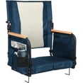 thumbnail image 3 of Extra Wide Stadium Seats with Back Support  Bleacher Chairs with  Back and Cushion  Padded Portable Fording Bleacher Seat with Armrests  Cup Holder and Storage Pockets Pack), 3 of 6