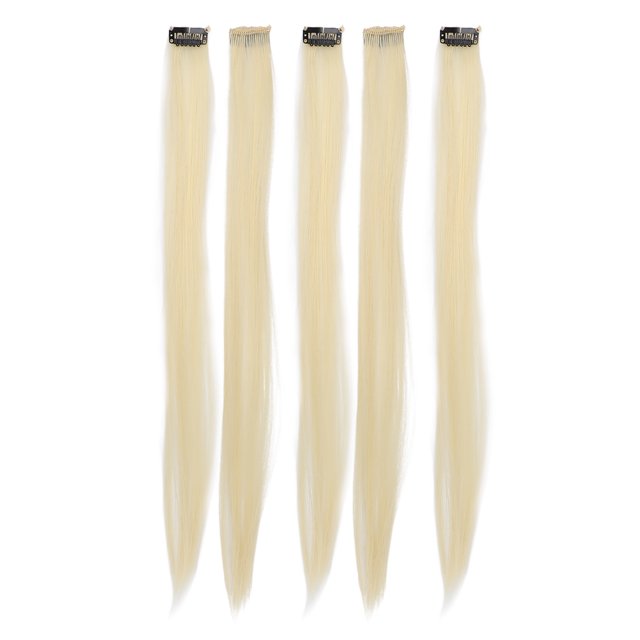 Resalte El Clip Para El Cabello, El Clip De Extensión De Cabello De Color De 21.65 Pulgadas De Longitud Fácil De Desenredar Paquete Individual Que Se Puede Cortar Para Uso Diario ANGGREK Beige