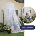 thumbnail image 2 of Pebbuoy Single Door Mosquito Net Bed Canopy Solid Color Design Good Breathability Easy Installation Fully Enclosed Anti-mosquito Bed Cover Curtain, 2 of 7