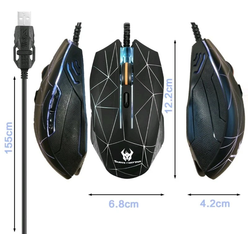 CIRCLE- Usb Wired Gaming Mouse Of Led Colorful Breathing Light, Ergonomic Gaming...