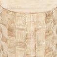 thumbnail image 5 of 20 Inch Side End Table- Round Drum Shape with 3D Textured Design, 5 of 5