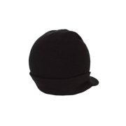 Knit Cuff Beanie Visor, Black