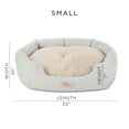 thumbnail image 4 of TOWN & COUNTRY EVERYDAY CuddleTown Faux Linen Comfy Cozy Cuddler Pet Bed, Supportive & Calming, Water Repellent, Non-Slip Bottom, Machine Washable Cover, Grey, Small 22"x20"x7", 4 of 6