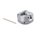 thumbnail image 4 of Advancent Abrazadera de mandriles de torno Manual de 3 mordazas de acero inoxidable autocentrante Mini herramientas de modificación de Accesorios para instrumentos musicales, 4 of 6