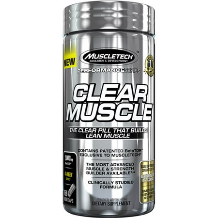 MuscleTech Active Nutrition Performance Series Clear Muscle Dietary Supplement Liquid Caps, 1,000mg, 168