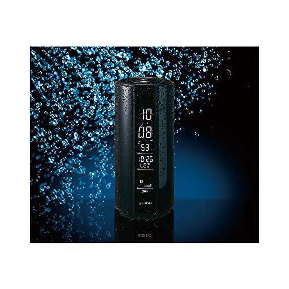 Seiko Clock Alarm Clock Multi Sound Clock Waterproof Digital Black Height  15.1 x Width 6.6 x Depth 6 cm SS201K
