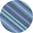 thumbnail image 1 of Ahgly Company Machine Washable Indoor Round Transitional Denim Blue Area Rugs, 7' Round, 1 of 7