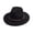 Black, variant on Classic Felt Fedora Hats for Men Women Wool Floppy Wide Brim Panama Hat with Belt Buckle WH2 One Size