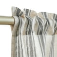 thumbnail image 4 of Curtainking Rustic Look Cafe Curtains Farmhouse Striped Light Filtering Kitchen Curtains 26x24 inch, 2 Panels, 4 of 8