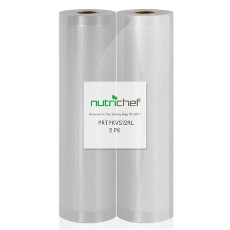 Nutrichef™ Universal 8-inch Vacuum Sealer Bags (100 Feet)