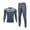 Underwear - Gray, variant on Xdegoge Thermal Underwear for Men Plus Size Fleece Lined Set Crewneck Base Layer Top & Long Johns Stretchy Fitted Soft Cozy Loungewear Fall Winter Cold Resistant Outfits