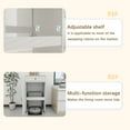 thumbnail image 5 of Robot Vacuum Stand Cabinet with Wheels, Sweeping Robot Storage Rack with Drawer and Adjustable Shelf, Mobile Storage Sidetable for Living Room, Bedroom, Office, White, 5 of 9