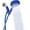 Blue, variant on Handheld Shower Head, High Pressure, 3 Spray Functions Plus Pause, Extra Long 70 Inch Hose, Silicone Nozzles