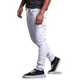 thumbnail image 4 of Victorious Men's Scrunch Stacked Biker Twill Jogger Pants JG882 - White - 4X-Large, 4 of 6