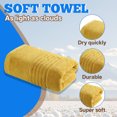 thumbnail image 3 of AUQ Wash Gags for Body,Lightweight Fluffy Loop Layer Washcloths for Showering,Neat Tight Stitched Seam Face Towels,Yellow,29.53*13.78*0.39in, 3 of 7
