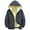 Grey, variant on Youth Kids Fleece-Lined down Jackets Zip up Hooded Fuzzy Warm Coats Boys Winter Windproof Lightweight Outwear Clothes